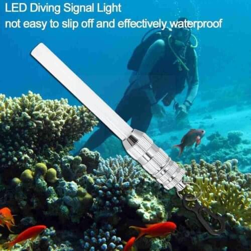 Underwater Flashing Scuba Night Dive Marker LED Beacon Light lamp Torch LED Beam Diving Safety Signal Warning K6W5
