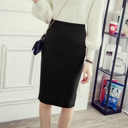 Rimocy Knitted Pencil Skirts