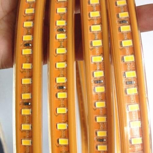 1M AC220V 120led/m 600leds Samsung chips LED Strip Light SMD5630 Living Room Ultra Bright Tape LEDs Lightings IP65 Waterproof