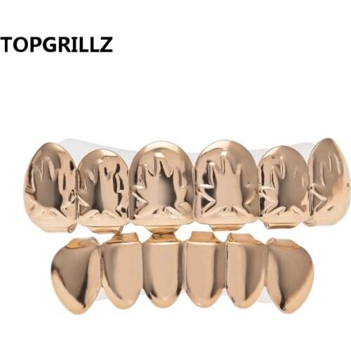 TOPGORILLZ HIP Hop Maple Leaf Teeth Grillz Pot Weed Leaves Gold Color Plated Top & Bottom Gold Teeth Grills Sets Teeth Caps.Gift