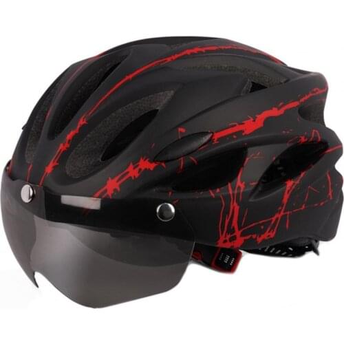 Unisex Cycling Hat with Ventilation Holes Adult Cycling Protective Safety Helmet with Goggles Specialiced Bike Protective Gear