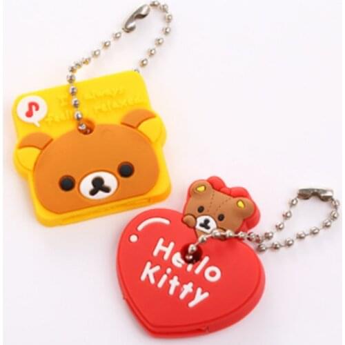 1 Pc Silicone Key Ring Case Shell Women Man Key Cover Key Caps Head Cover Keychain Animals Shape Lovely Jewelry Gift
