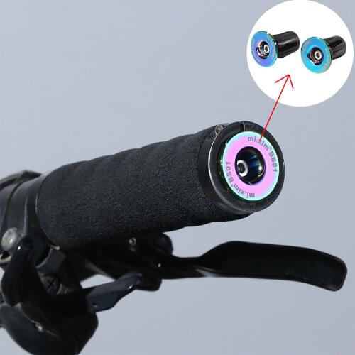 2pcs Burnt Blue Bike Handle Bar End Cap Aluminum Alloy MTB Road Bike End Plug for Bike Handlebar Accessory