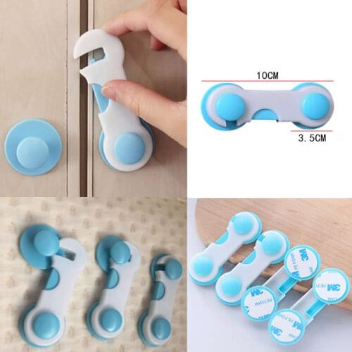 5pcs/lot Baby Safty Locks Drawer Cabinets Fridge Locks Furniture Blockers Doors Baby Safety Lock Security Toddler Safety Lock