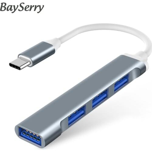 USB C HUB Adapter USB-C 3.0 4 Port Multi Splitter Adapter OTG USB Dock for MacBook Pro Air Lenovo PC Computer PD USB Type C 3.1