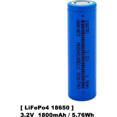 Lifepo4 18650 3.2V 1800mah Rechargeable Battery Cell Brand New Long Cycle Life For Power Tool Home Appliance Solar System