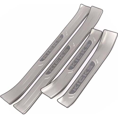 For 2016 2017 2018 Nissan Kicks Accessories Stainless Steel Car Door Sill Scuff Plate Trim Welcome Pedal Protector Car Styling