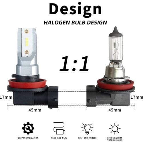 Auto fog Light 12V LED Bulb 55W H4 LED H7 Canbus H1 H3 H8 H10 H11 9005 9006 6000K Car Auto Headlamp Led Lights For Car