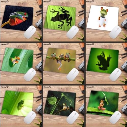 Mairuige Big Promotion Tree Frog Animal Gamer Speed Mice Retail Small Rubber Mousepad Size for 180X220X2MM Gaming Mousepads