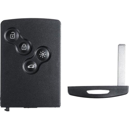 433Mhz 4 Button Smart Card Car Key Card Fob PCF7952 Chip Remote Key With Blade For Renault Koleos Clio Megane Scenic Laguna