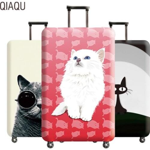 Cute Cat Luggage Cover 18-32 Inch Travel Suitcase Elastic Protective Covers Trolley Trunk Dust Case Travel Accessories