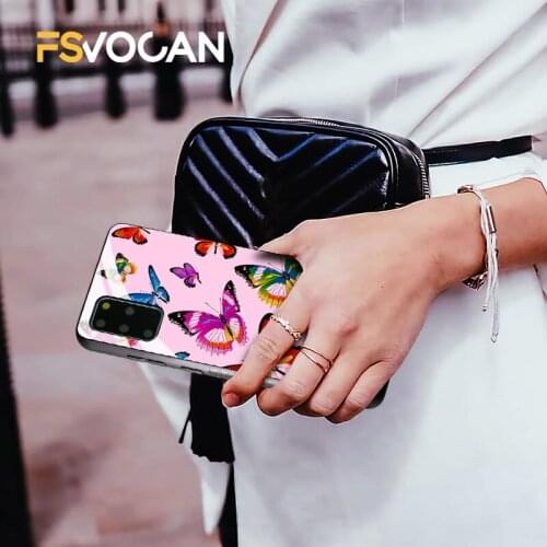 Butterfly Phone Case For Samsung Galaxy S21 S20 FE Plus A71 A70 A72 A51 A50 A52 S10 Note 20 10 Ultra Colorful Protection Cover