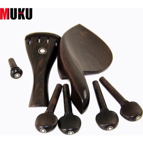 Violin Part 4/4 violin Fiddle Polished Ebony Pegs End Pin Vintage Design Polished EbonyTP Project