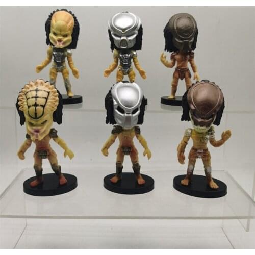 6PC NECA Scale Ultimate P1 Jungle Hunter Jungle Demon Concrete Clan Leader PVC Action Figure Collectible Model Toy 7cm