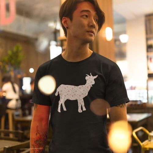 Goat T-Shirt Streetwear Casual Cotton T Shirt Graphic Short-Sleeve Tshirt Mens 5xl