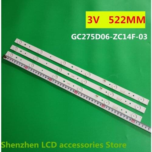 GC275D06-ZC14F-03 303GC275031 for 28PHF2056/T3 1 pcs= 6led aluminium 100%new LCD TV backlight bar