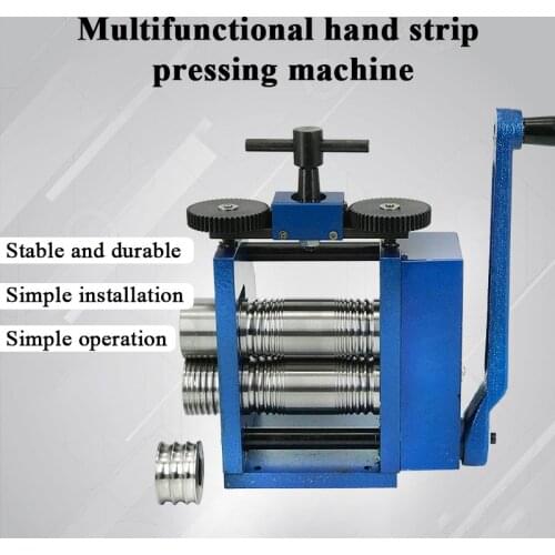 Quality Iron Manual Combination Rolling Mill Machine Jewelry Tabletting Processing Equipment Manual Rolling Mill Tools Jeweler r