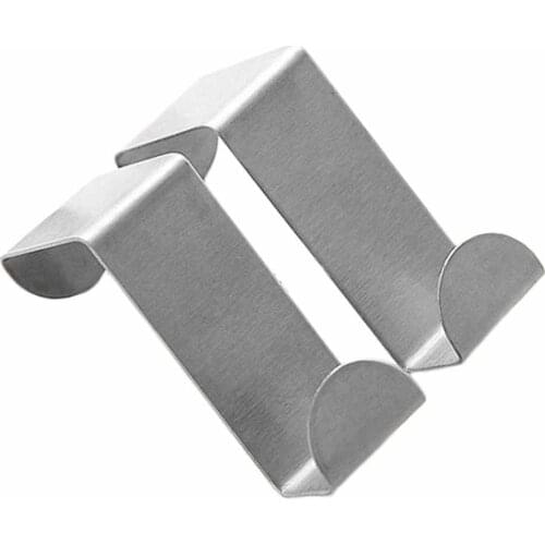 Stainless Steel Door Hooks Hanging Kitchen Cabinet Clothes Hanger On Door Back Type Strong Practical Home Accessories