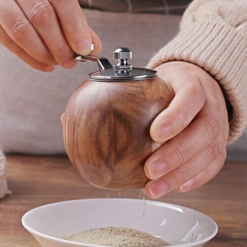 Salt Pepper Seasoning Spice Mills Solid Wooden Black Pepper Grinders With Adjustable Coarseness Kitchen Cooking Tools