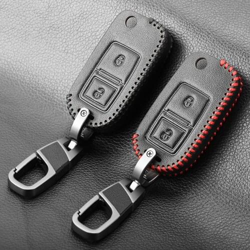 Fashion 2 Buttons Leather Flip Car Key Cover Case For VW Volkswagen Amarok Polo Golf 5 6 7 MK4 Bora Jetta Altea Alhambra