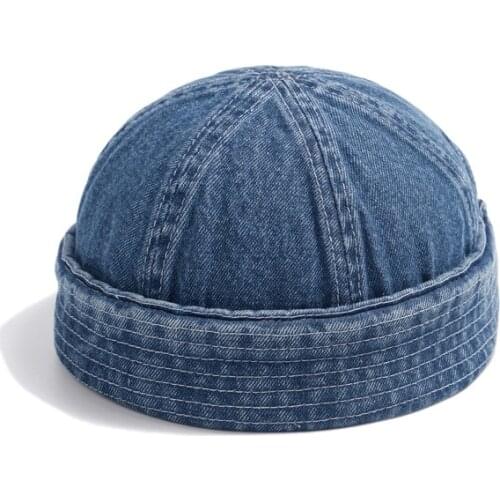 Washed Cowboy Melon Hat Japanese Fashion Brand Men And Women Retro Street Hip Hop Sailor Landlord Hat sombrero