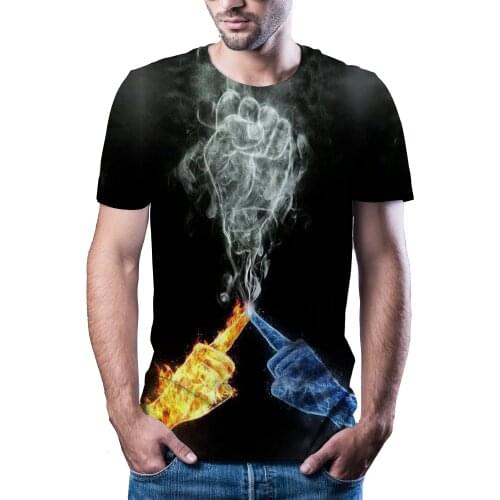 2021 new mens hot brand mens casual animal 3D printing T-shirt 3D natural fun t-shirt mens clothes T-shirt summer Asian size