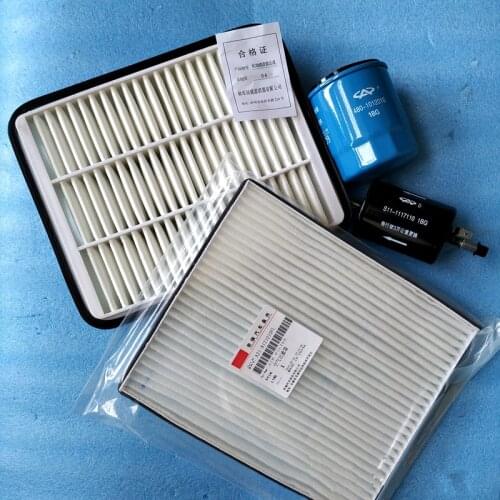4pcs/set Filter set for Chery E5 MT air filter&oil filter&fuel filter&cabin air filter