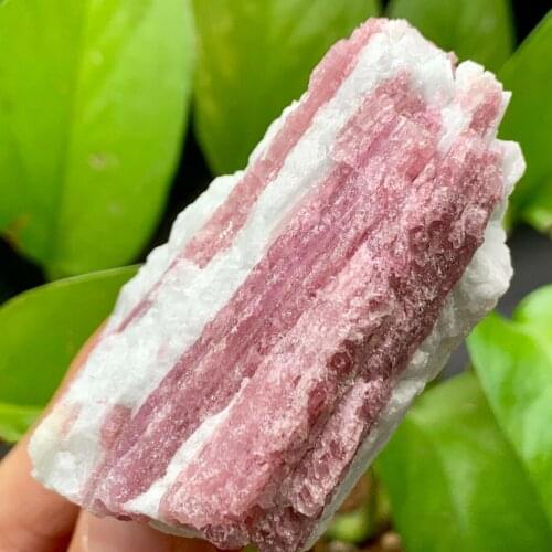 Natural tourmaline quartz crystal primitive stone