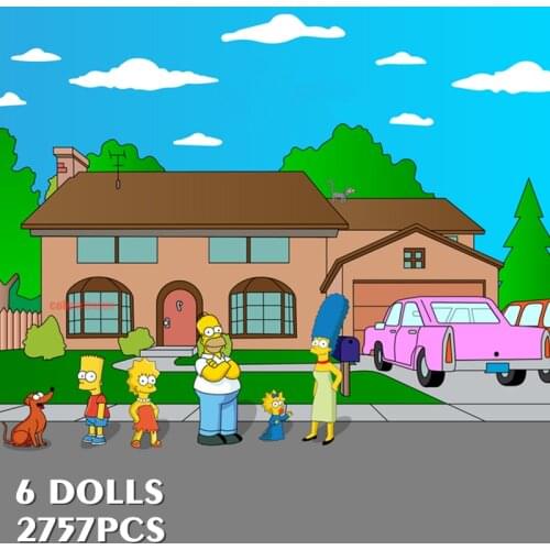 New FIT Original Movie Series The Simpson Kwik-E-Mart House Model Streetview Building Kits Blocks Bricks Toys Kid Birthday Gift