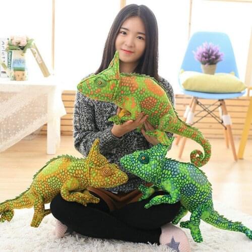 New Arrive 80CM Boys And Girls Birthday Lizards Doll Pillow Creative Personality Simulation Spoof Smile Chameleon Plush Toys
