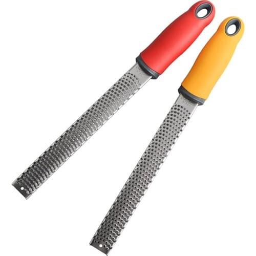 QueenTime Stainless Steel Lemon Zester Cheese Grater Manual Vegetable Fruit Peeler for Citrus Ginger Chocolate Kitchen Gadgets