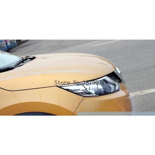 New For Nissan Qashqai J11 2014 2015 ABS Front Headlight Lamp Light Eyelid Cover Trim