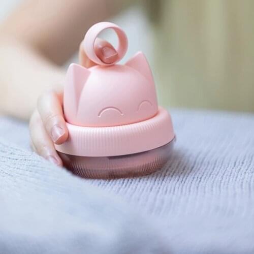 Portable Electric Mini Lint Remove Cute Mini Cat Shape Handy USB Hair Ball Trimmer Clothes Hair Clipper Remover Shaver