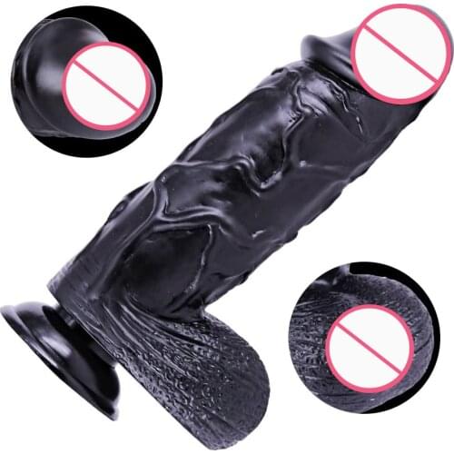 Black Realistic Dildo 4/5/6/7 Big Dildoes Real Penis Women G Spot Stimulate Dick Dong Large Cock Male Fake Anal Sex Toy Huge