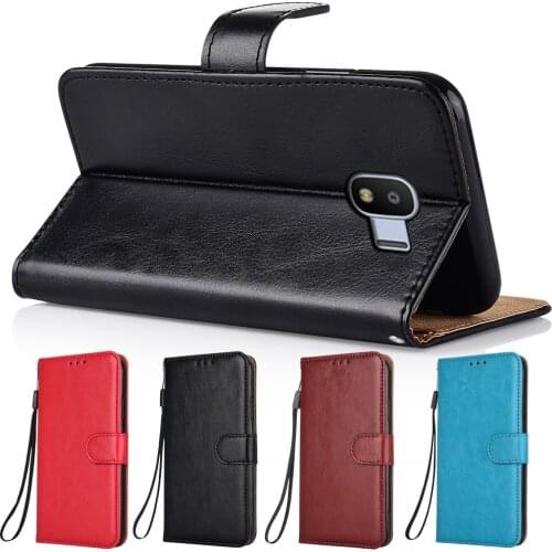 Luxury Wallet Leather Case for Samsung J2 Pro J4 Core J6 Plus J5 J7 Prime J3 J8 A70 A70s A71 A51 5G A60 J250 Cover With Strap