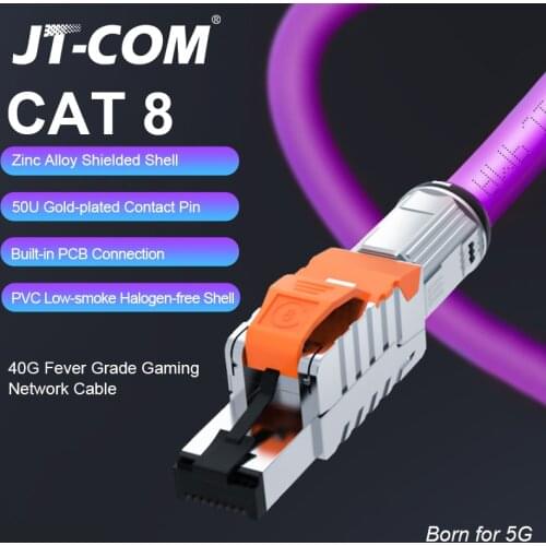 Network RJ45 Ethernet Cable Computer 10gbps Cat8 Cat7 Cat6A Cable Pre-terminated Patch Cord-Support custom length