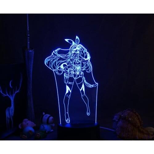 LED Genshin Impact Night Light 3D Illusion Lamp Hot Game Light for Bedroom Decor Light Atmosphere Bedside Night Lamps Kids Gift