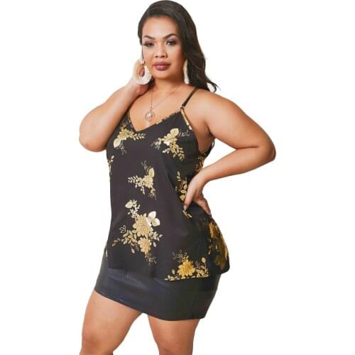Plus Size Top for Women Summer 2021 Sexy V Neck Black Top Ladies Femme Female Fashion Sleeveless Plus Clothes 3XL 4XL Clothing