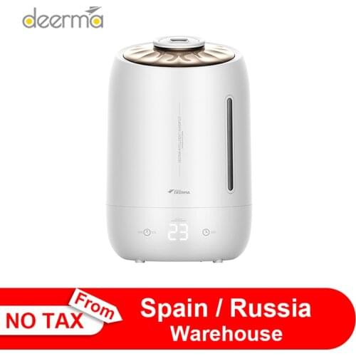 Deerma Household Air Humidifier Air Purifying Mist Maker Timing With Intelligent Touch Screen Adjustable Fog Quantity 5L