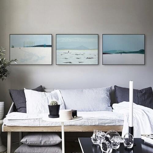 Van Gogh by Landscape with Snow Abstract Painting Reproductions on Canvas Posters and Prints Wall Picture for Living Room Home