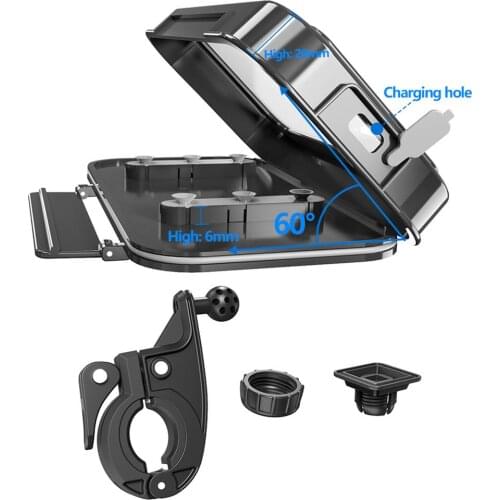 Bike Frame Bag Waterproof, Bicycle Phone Mount With Touch Screen And 360 Rotation, Handlebar Bag Phone Holder For Mobile Phones