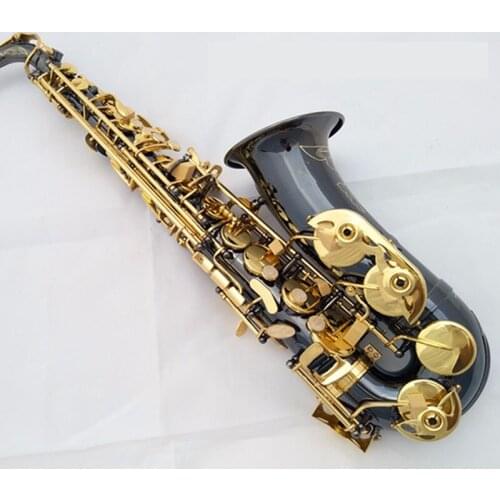 Weifang Rebon Eb Key Black Nickle Plated Saxophone