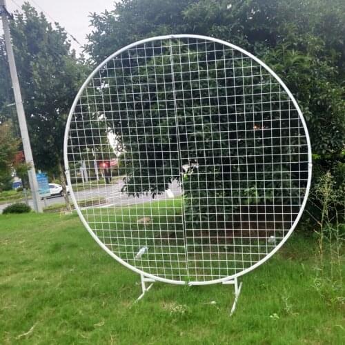 Iron Circle Mesh Wedding Arch Background Mesh Wreath Shelf Birthday Party Diy Decoration Ring Frame for Balloo Iron Circle Grid