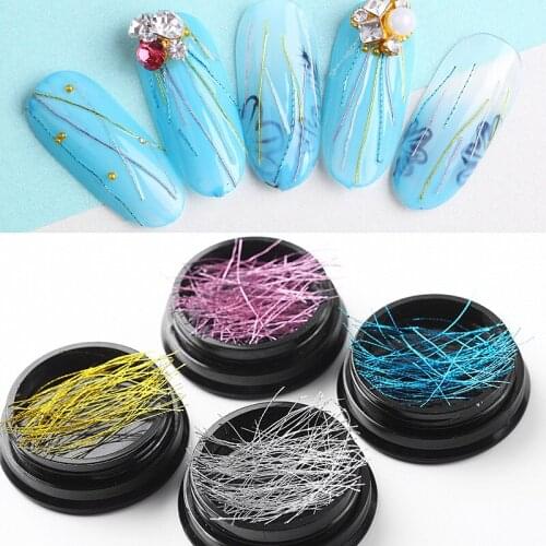 1 Box Manicure Mermaid Silk Thread For Nail Art Decorations Metal Line High Quality Accessories Tools For Nails Design