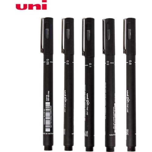 1pcs UNI Needle Pen Art Student Drawing Hook Pen PIN-200 Student Waterproof Painting Stroke Line Design Black Pen