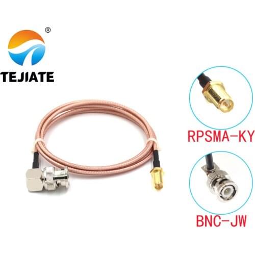 1PCS TEJIATE Adapter Cable BNC To RPSMA Type BNC-JW Convert RPSMA-KY 8-90CM 1M 1.5M 2M Length Connector RG316 Wire
