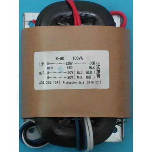 100VA HIFI Amplifier R Type Transformer 20V(2.2A)*2+12V(0.5A)*2