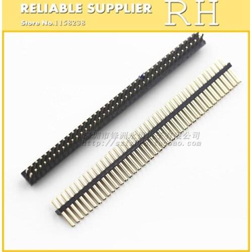 20PCS/lot 1.27mm double needle Straight needle 2*40P Gold plated 1.0U needle length 7.2mm