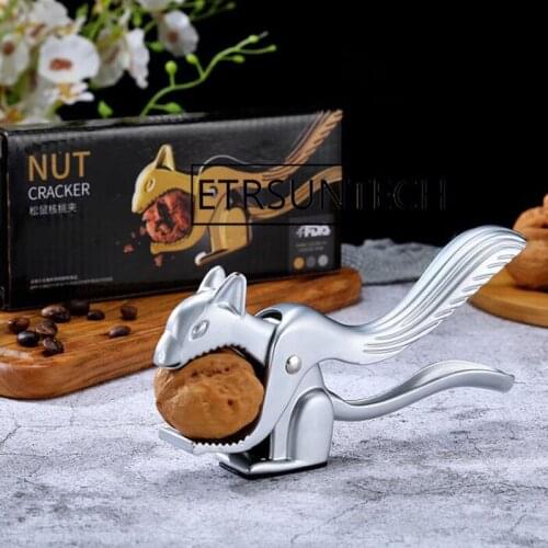 20pcs Squirrel Shape Nutcracker Kitchen Tool Multi-Function Nut Cracker Sheller Walnut Cracker Plier Metal Opener Tool