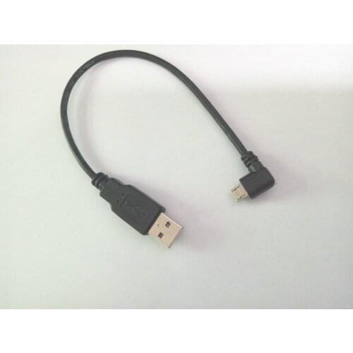 500pcs 25cm Right-angle USB 2.0 A Male to Micro USB Male New